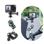 SEASKY H1 Bicycle Bike Motorcycle Handlebar Mount Compatible for Gopro Hero 12/11/10/9/8 for insta360 X4 X3 X2 X RS for DJI Action 4/3/2 Sports Action Camera Accessories Carbon Fibres Aluminum