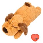 Puppy Heartbeat Stuffed Toy - Pet Anxiety Relief and Calming Aid, Soft Plush Sleeping Buddy Behavioral Aid Dog Toy, with Heartbeat for Puppies Dog Pet