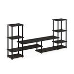 Furinno Turn-N-Tube Grand Entertainment Center, TV Unit, TV Stands, Espresso/Black