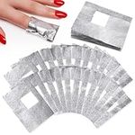 HUAXIYAN Nail Polish Remover Gel Polish Remover Soak Off Foils Gel Nail Polish Remover Wrap Foils with Lager Cotton Pad Nail Gel Remover Tool (100)