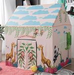 UNDER SECRET Animal Theme Girl's and Boy's Extremely Light Weight Play Tent House for Kids (Jumbo Size, 3-10 Year Old)