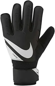 Nike Jr. Goalkeeper Match Football Gloves, Black/White/White, Size 6