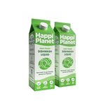 Happi Planet | Organic Dishwash Liquid Gel | 2L | Enzyme Powered, Natural, Herbal, Eco-Friendly, Plant Based, Biodegradable, Non-Toxic | Removes Tough Grease & Odour, No Toxic Residue, Baby & Pet Safe