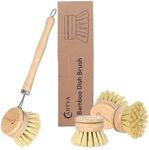 Bamboo Dish Brush with Handle - Sof