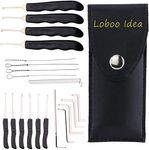 Loboo Idea 20-Pieces Broken Key Extractor Kit, Home Depot Lockpicking Tool, Removal Hooks Lockpick, Broken Key Extractor Set