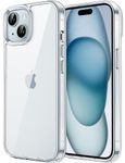 Amozo for iPhone 15 Back Case Cover | Ultra Hybrid Transparent Camera and Drop Protection Back Case Cover for iPhone 15 - (Polycarbonate|Clear)