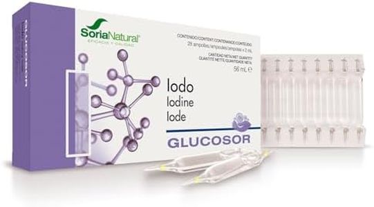 Soria Natural Glucosor Iodo - Suplemento a Base de iodo en Ampollas – Favorece el Funcionamiento de la Glándula Tiroides – Apoyo en Deficiencias de Yodo - Caja con 28 Ampollas de 2 ml