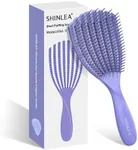 SHINLEA Detangler Brush for Curly Hair, Hair Brush for Wet or Dry Hair, Easily Brushes Through Curl Hair and Reduces Breakage, Pain-Free Brush Hair, Curly Hair Brush for Women Men Kid (Purple)