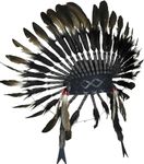 Short Black Swan Feather Headdress | Native American Indian Inspired.