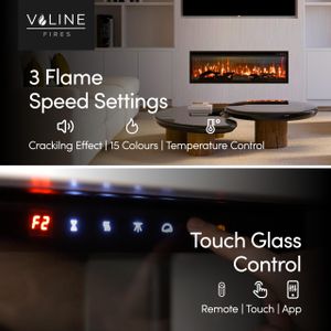 Valine 50" Electric Fireplace – Wall Mounted Heater