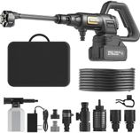 Cordless Pressure Washer Battery Powered; 1200PSI Cordless Power Washer with Brushless Motor, Battery, 6-in-1 Nozzle, 3 Level; Handheld Portable Pressure Washer (Titanium Black)