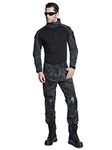 SINAIRSOFT Army Uniform Shirt Pants with Knee Pads Tactical Combat Airsoft Hunting Apparel Camo