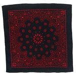 CTM® 27 Inch Austin Paisley Print Bandana, Black/Red, One Size