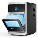 EUHOMY LunaArc™ Crescent Ice Maker Countertop, 3 Ice Cube Sizes, Auto Deep Cleaning & Timer, Portable Ice Maker Machine for Party/Bar/Home/Office