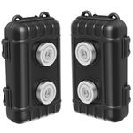 Riomhorry 2 Pcs Magnetic Key Holders Under Car, Hide Key Magnetic Box for Storage Key Indoors, Outdoors, Waterproof Hider Key on The Bottom of Car
