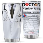 CUBICER Doctor Tumbler Coffee Mugs Doctors Appreciation Tumbler Stainless Steel Tumblers Wine Travel Insulated Mug Cup 20 Oz Decor Gifts For Men Graduate Graduation Day Retirement