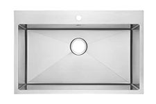 Yutong 31" x 20" Top-Mount/Drop in SS304 Stainless Steel Kitchen Sink Single Bowl without grid