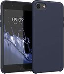 kwmobile Case Compatible with Apple iPhone SE (2022) / iPhone SE (2020) / iPhone 8 / iPhone 7 Case - TPU Silicone Phone Cover with Soft Finish - Dark Blue Matte