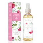 White Sage & Rose Smudge Spray by Aromafume | 100ml/3.3 oz | Sage Spray for Cleansing Negative Energy & Protection | Non-Toxic | Room Spray for Spiritual Cleansing, Smokeless Sage Smudging