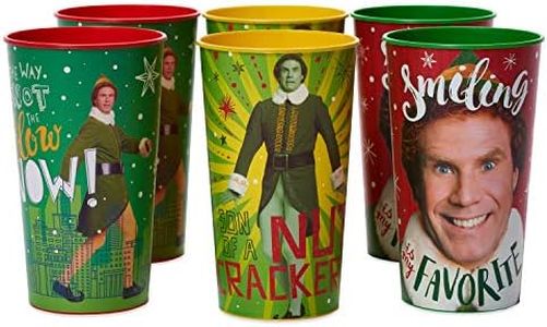 American Greetings Christmas Party Supplies, Buddy The Elf 22 oz. Reusable Plastic Party Cups (6-Count)