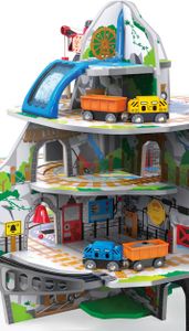 Hape Mighty Mountain Mine Wooden Train Set – Multi-Level Play