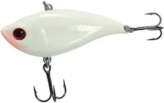 Northland Tackle Rippin' Shad Fishing Hook - Freshwater Fishing Lure for Bass, Walleye, Trout, Crappie, & Others - The Perfect Bait in Any Kit (Glo White Tiger, 1.5", 1/8 Oz)