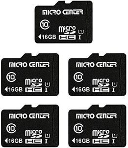 INLAND Micro Center 16GB Class 10 Micro SDHC Flash Memory Card with Adapter for Mobile Device Storage Phone, Tablet, Drone & Full HD Video Recording - 80MB/s UHS-I, C10, U1 (5 Pack)