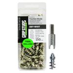 1910T-5.3 mm Prominence GRIPSTUDS, Pack of 150 Studs for Skid Steers, Tungsten Carbide Tipped Screw in Spikes for Improved Traction with Skid Steer Tracks or Tires - includes Installation Tool