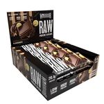 Warrior Raw Protein Flapjacks – 12 Bars x 75g Each – Packed with 20g of Protein – Low Sugar, High in Fibre (Double Chocolate)