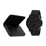 Relish Alloy Steel Black Analog Watch With Card Holder Combo For Men And Boy | Gift For Brother, Husband And Friend, Dial_Assorted