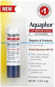 Aquaphor Lip Repair Stick with Sunscreen SPF 30 Lip Balm for Dry Chapped Lips Moisturizing Lip Protectant Broad Spectrum UVA UVB Protection Fragrance Free 0.17 Oz Pack of 1