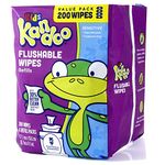 Kandoo Kids Flushable Wipes Refill, Potty Training Cleansing Cloths, Sensitive, 200 Count