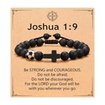 Baptism Christian Gift for Boys Men,Football Stuff, Christening Gifts for Boys,Cross Bracelet for Men,Religiou Inspirational Football Gift,Soccer Cross Bracelet for Nephew,Grandson, Dad, Husband