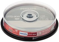 Philips DVD-RW 4.7GB Data/120 Min Video, 4X Speed Recording 10er Spindel - Packaging May Vary