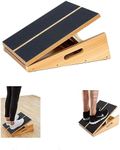 Professional Wooden Slant Board, Adjustable Incline Board and Calf Stretcher, Stretch Board - Extra Side-Handle Design for Portability