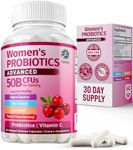 1 Body Cranberry Probiotics for Women, 50 Billion CFU, Cranberry Pills with Prebiotics, D-Mannose & Vitamin C, Vaginal Probiotics for Microbiome Balance, Digestive & Immune Support, 60 Vaginal Pills