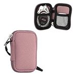 kwmobile Neoprene Case Compatible with in-ear Headphones - 6 x 9 cm Case with Zip - Dark Rose