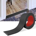 Heonay Threshold Ramps for Doorways Self-Adhesive Rubber Ramps for Door Threshold Rubber Door Threshold Ramp for Wheelchair Stroller Scooter Reducer Ramp (Black, 3” Wide x 3.3' Long)