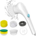 AKSHAR ENTERPRISE Electric Spin Scrubber, Electric Cleaning Brush, Automatic Cleaning Brush with 5 Replaceable Cleaning Heads for Tile Tub Handheld Electric Household Cleaning Brush (Electric Spin)