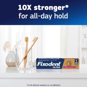 Fixodent Ultra Max Hold Denture Adhesive, 2.2 oz