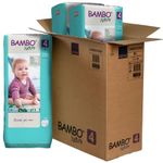 Bambo Nature Premium Baby Diapers - Green Bag, Size 4, 144 Count
