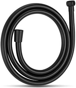 OFFO Shower Hose, Premium RV PVC Handheld Shower Head Hose Flex Hoses Extension with Brass Insert and Nut for Bathing Pet Bathing, 2.0m Matte Black