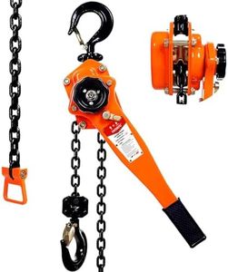 Manual Lever Hoist 1-1/2 Ton, 3300lbs 10ft Hand Chain Hoist, 1.5T 3M Chain Fall Hoist with G80 Steel Chain, Come Along Tool for Heavy Duty Lifting
