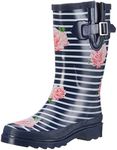 Beck Women's Stripes Wellington rain boots