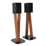 EXIMUS One Pair Fixed Height Universal Speaker Floor Stands - Cedar - 600 Series