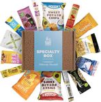 PALEO Snacks Sampler Gift Box: Mix of Whole Foods Protein Bars, Grain Free Granola, Cookies, Jerky Meat Sticks, Fruit & Nut Snacks Care Package