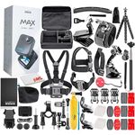 GoPro MAX 360 (2025) HD Video Waterproof Action Camera - with 50 Piece Accessory Kit | Dual-Lens 5.6K Spherical Video, 1/4-20 Mounting System Vlogging and VR Content Creation