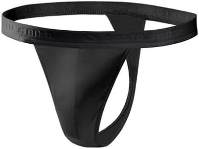 Sesto Senso Tanga Hombre Sexy Algodón 1-4 Pack String Slip M Negro
