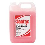 Jantex Perfumed Liquid Hand Soap 5 Litre, Pink, Floral Fragrance, Added Glycerine Makes Soap Milder to Skin, Easy-Pour Spout - For Washrooms, Bathrooms, WC, GG934