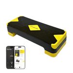 The Cube Club 2 Level Adjustable Stepper for Exercise Aerobics | Non-Slip Textured Surface Workout Fitness Cardio & Strength Training Step Platform for Home Gym (Max Weight 200kg, 12 Month Warranty)